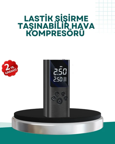 Led Işıklı Dijital H.a Pompası Araba Bisiklet Uyumlu ürün görseli 1