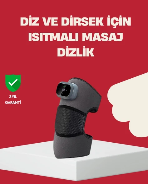 3 Seviyeli Titreşimli Isıtmalı Diz Bakım Masaj Cihazı ürün görseli 1