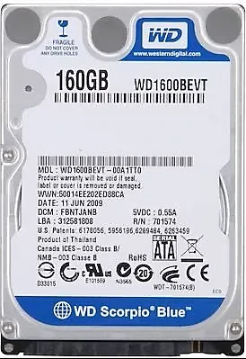 160GB WESTERN DIGITAL WD1600BEVT LAPTOP HARDDİSK ürün görseli 1