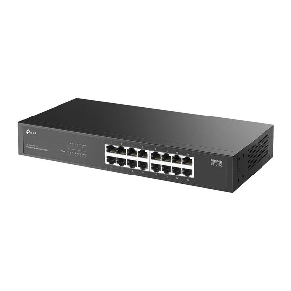 TP-LINK LS1016G 16 PORT GIGABIT RACKMOUNTABLE METAL KASA SWITCH ürün görseli 1
