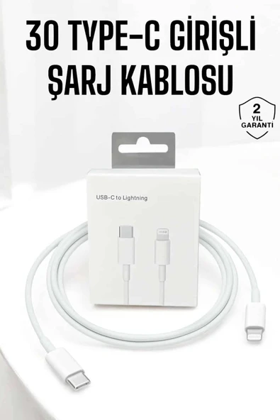 Iphone Uyumlu İos Uyumlu Lightning Hızlı Şarj Tye C Lightning Şarj Kablosu ürün görseli 1