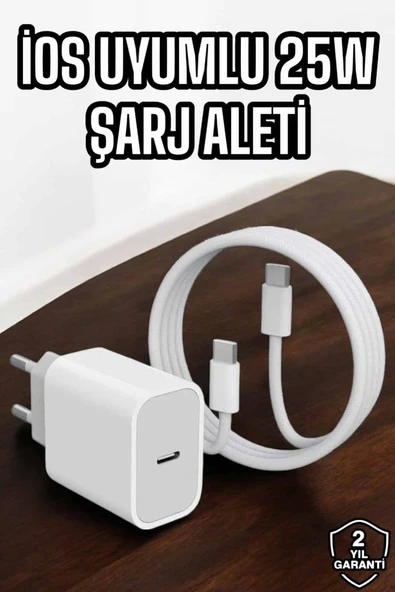 Şarj Aleti İos 15/15 Pro Max Uyumlu Şarj Adaptörü Ve Kablosu ürün görseli 1