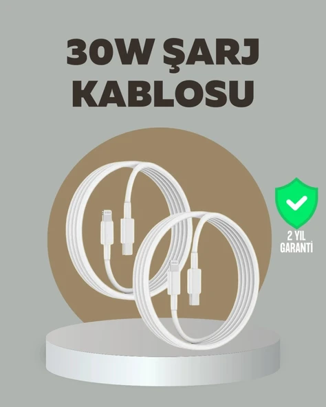 İphone İpad Airpods Uyumlu 30w Type-c To Lightning Kablo ürün görseli 1