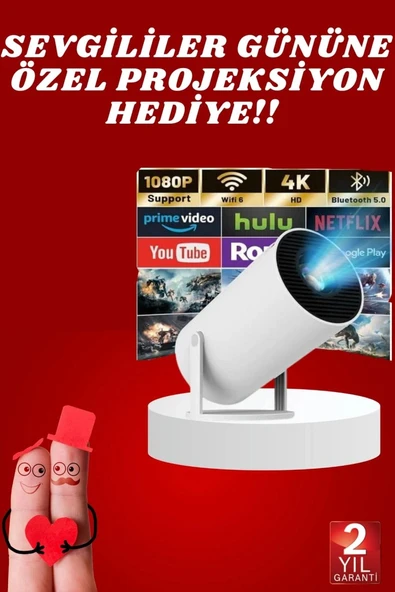 Sevgiliye Özel Hediye Ayaklı Sinema Projektörü Projeksiyon ürün görseli 1
