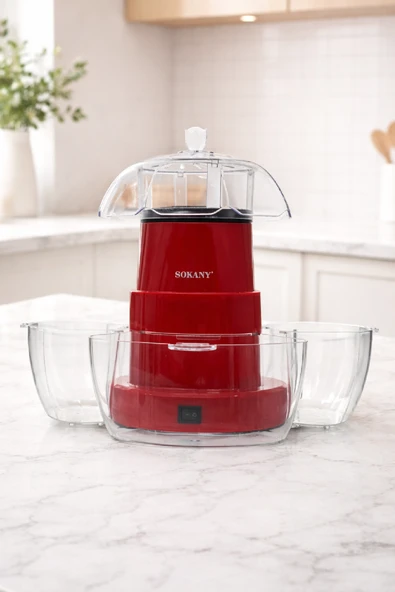 Sokany Yağsız Popcorn Makinesi 1200W Hızlı Mısır Patlatıcı SK-07074 ürün görseli 1