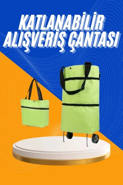 Alışveriş Çantası Katlanabilir Pazar Arabası Tekerlekli Pazar Arabası Katlanabilir ürün görseli 1
