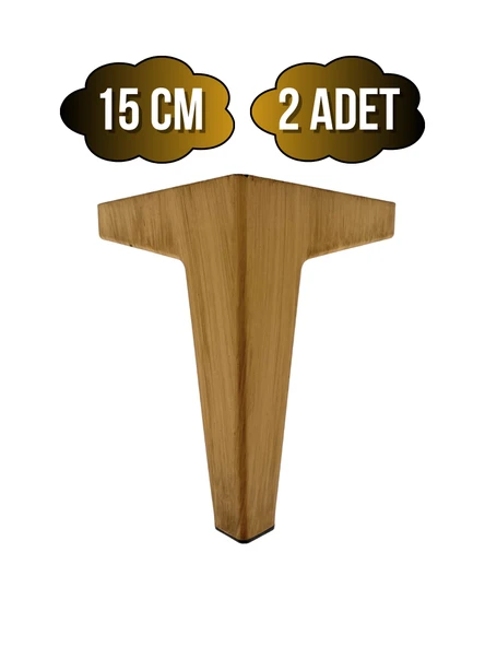 Serçe Düz 15CM Plastik Ayak Mobilya Masa ve Dolap Ayağı(15CM)(MEŞE) Meşe 15cm 15cm - 2 ADET ürün görseli 1