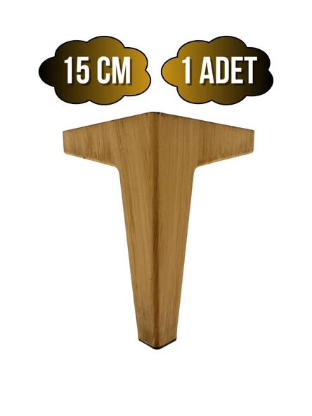 Serçe Düz 15CM Plastik Ayak Mobilya Masa ve Dolap Ayağı(15CM)(MEŞE) Meşe 15cm 15cm - 1 ADET ürün görseli 1