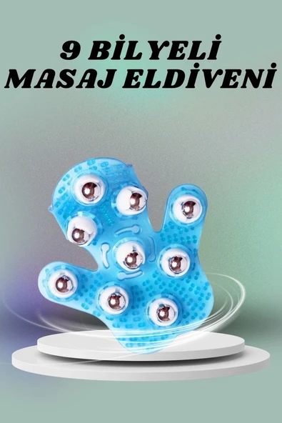 9 Bilyeli El Şeklinde Omuz Bacak Masaj Aleti Masaj Eldiveni Giyilebilir Plastik Vücut Sıkılaştırıcı ürün görseli 1