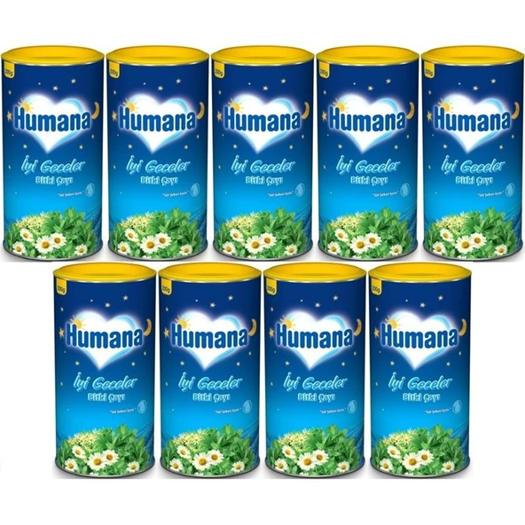 Humana İyi Geceler Çayı 200GR (Melisa Yağı İçeren Karışık Bitki İçecek Tozu) (9 Lu Set) ürün görseli 1