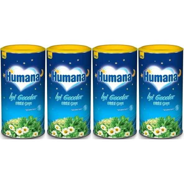 Humana İyi Geceler Çayı 200GR (Melisa Yağı İçeren Karışık Bitki İçecek Tozu) (4 Lü Set) ürün görseli 1