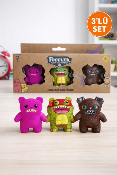 Fuggler Funny Ugly Monster 3’lü Koleksiyon Figür Seti – Renkli Komik Canavar Oyuncak I Model 8 ürün görseli 1