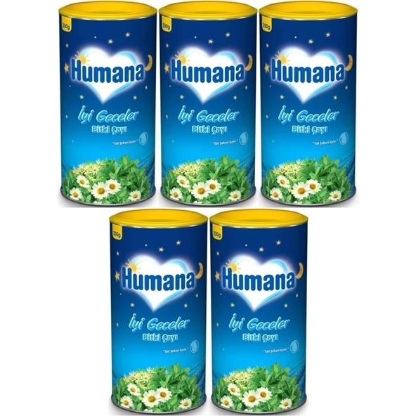 Humana İyi Geceler Çayı 200GR (Melisa Yağı İçeren Karışık Bitki İçecek Tozu) (5 Li Set) ürün görseli 1