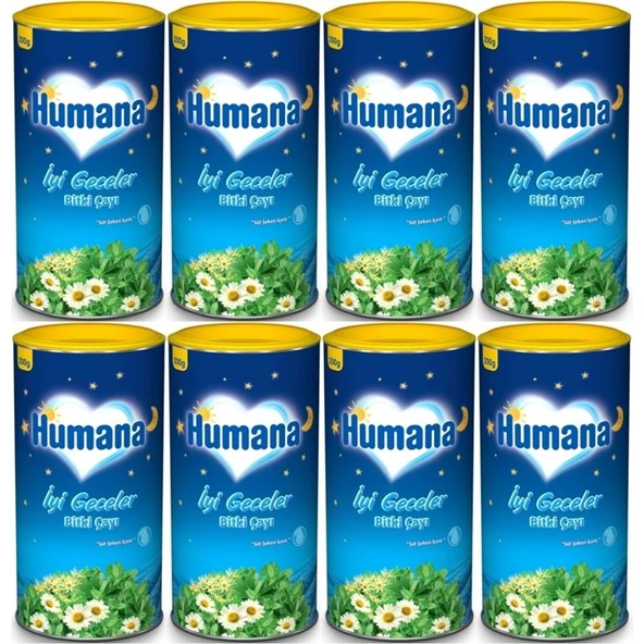 Humana İyi Geceler Çayı 200GR (Melisa Yağı İçeren Karışık Bitki İçecek Tozu) (8 Li Set) ürün görseli 1
