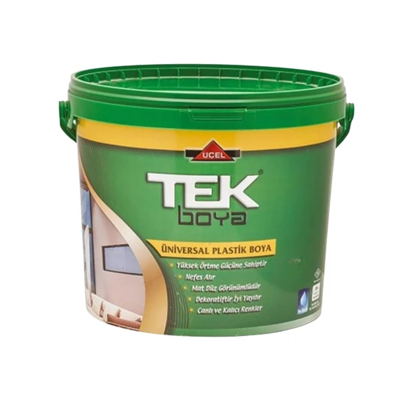 TEK ÜNİVERSAL PLASTİK MAT İÇ CEPHE BOYASI 2,5 LT ürün görseli 1