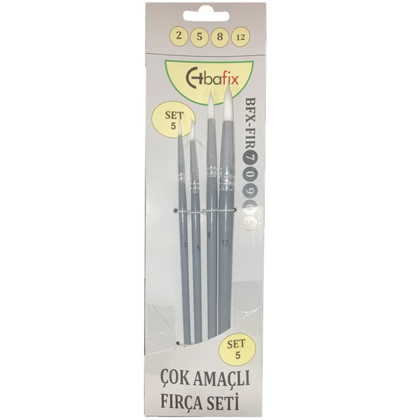 Bafix Fırça Seti Çok Amaçlı Artist 4 LÜ (2-5-8-12) ürün görseli 1