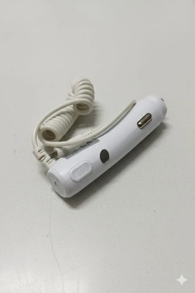 Araç Şarj Aleti Çakmaklık Oto Seyahat Şarj Aleti Micro Usb Spral Kablolu 2000 mAh ürün görseli 1