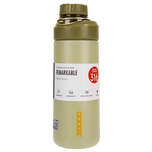 Dodge Fit Çelik Termos Matara 520Ml Yeşil ürün görseli 1