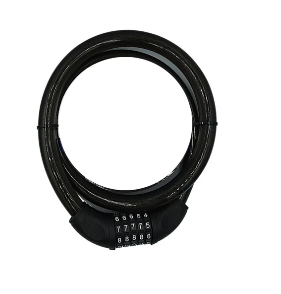 YM-747 120cm 20mm 5 Şifreli Siyah Motorsiklet Kilidi ürün görseli 1