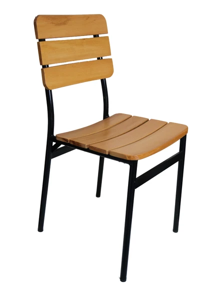 Ahşap Metal Sandalye / Okul, Ofis, Kafe ve Bahçe için Dayanıklı Tasarım / Büyük Boy ürün görseli 1