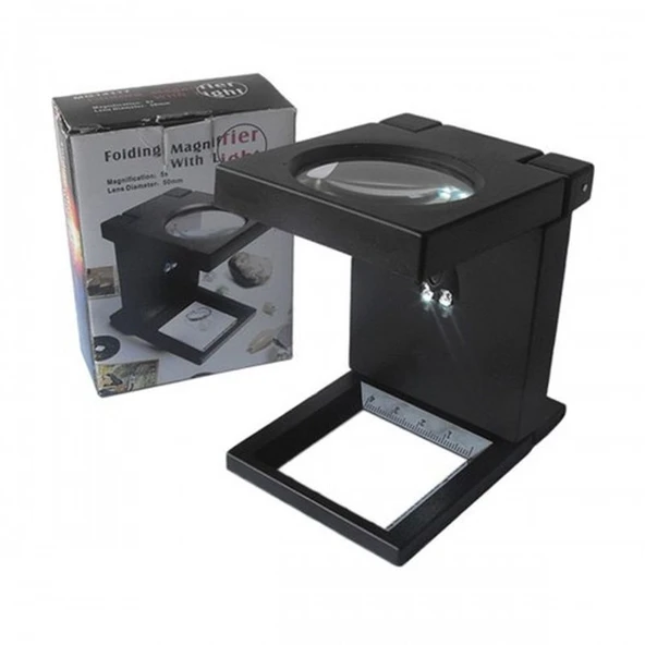 Katlanır Plastık Led Işıklı Test Cıhazı Büyüteç 2.5X90Mm ürün görseli 1