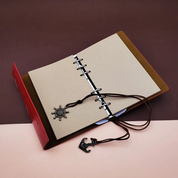 Deri Pusula Tasarımlı Defter ürün görseli 1
