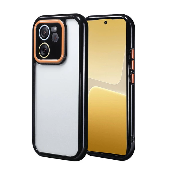 Xiaomi Mi 13T Kılıf Kamera Korumalı Renkli Kenar ve Çerçeve Tasarımlı Ahenk Kapak ürün görseli 1