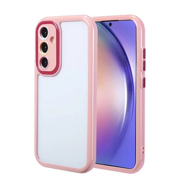 Galaxy A54 Kılıf Kamera Korumalı Renkli Kenar ve Çerçeve Tasarımlı Ahenk Kapak ürün görseli 1