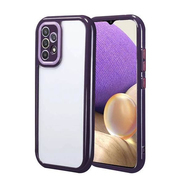 Galaxy A32 4G Kılıf Kamera Korumalı Renkli Kenar ve Çerçeve Tasarımlı Ahenk Kapak ürün görseli 1