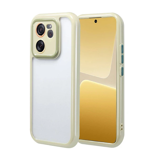 Xiaomi Mi 13T Pro Kılıf Kamera Korumalı Renkli Kenar ve Çerçeve Tasarımlı Ahenk Kapak ürün görseli 1