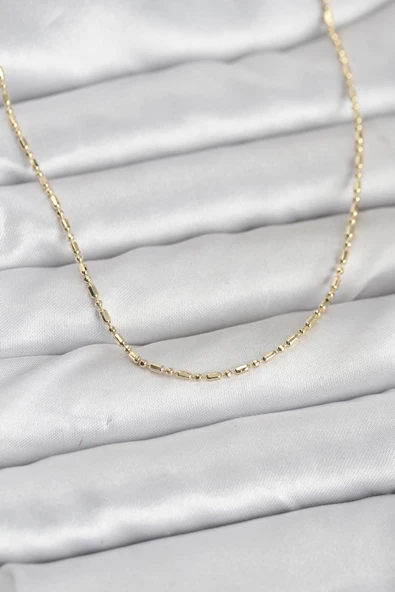 CM 14K Gold Renk Zincirli 60 cm Kadın Kolye TJ-BKO10938 ürün görseli 1