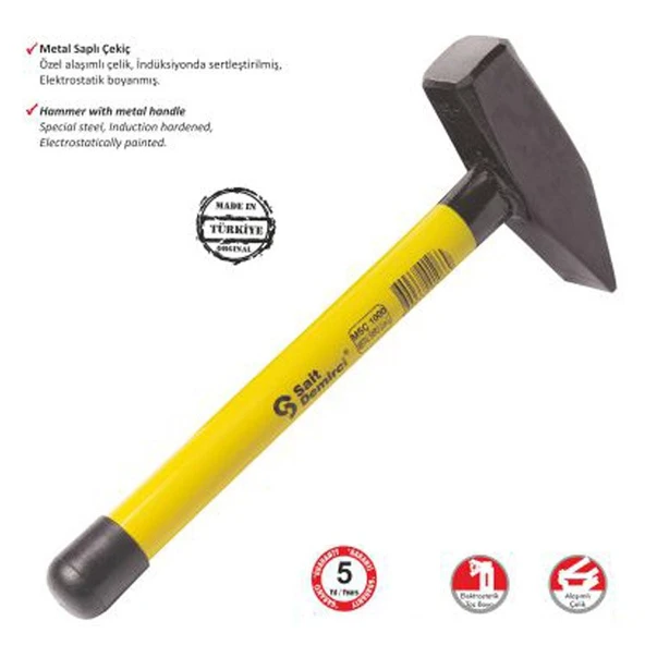 S.D. Metal Saplı Çekiç 1000 gr ürün görseli 1