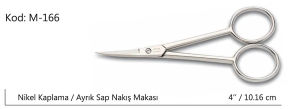 Rose Europe Ayrık Saplı Nakış Makası Süper Kalite No:4 10,16 CM ürün görseli 1