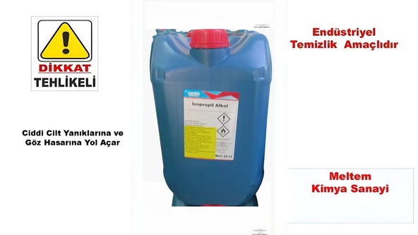 %99 saflıkta 20 lt saf ipa izo propil alkol temizlik solventi (izopropil dezenfektan) ürün görseli 1