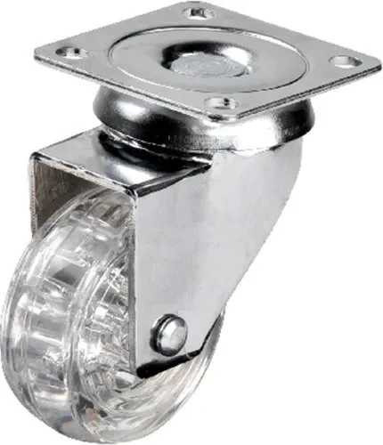 301 - 50x20 Mm Şeffaf Makaralı Tablalı Teker ürün görseli 1