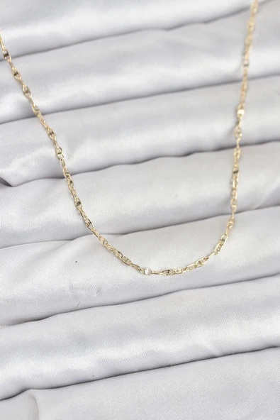 CM 14K Gold Renk Gemici Zincir Model 60 cm Kadın Kolye (Vice/1395) ürün görseli 1
