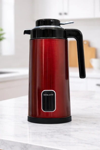 Sokany 2.0L Geniş Kapasiteli Elektrikli Kettle SK-09042 Kırmızı ürün görseli 1