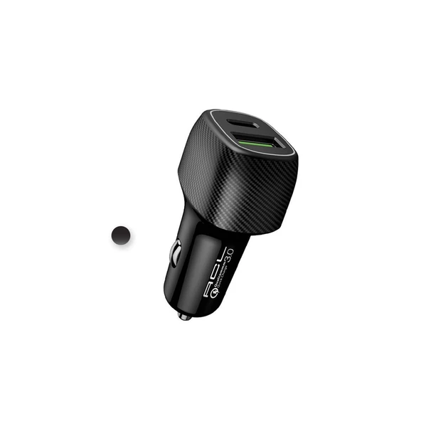 6A 48Watt 1 x USB-A 1 x USB-C Şarj Başlığı Araç İçi Şarj AC85 ürün görseli 1