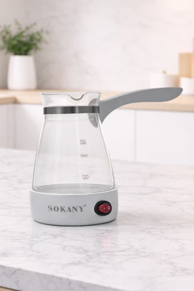 Sokany Cam Elektrikli Türk Kahvesi Makinesi 5 Fincan 500 ml YLW-606 ürün görseli 1
