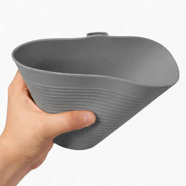 (1 ADET) Koyu Gri Renk Kırılmaz Esnek Plastik Balkon Saksısı 12 CM Orkide Genel Kullanım Saksı ürün görseli 1