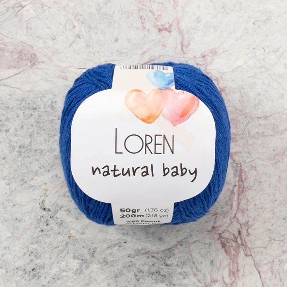 Loren Natural Baby Mavi El Örgü İpi - R025 - 33933 ürün görseli 1