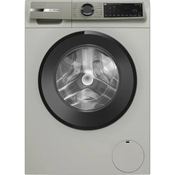 Bosch WGK242ZXTR Serie 6 Çamaşır Makinesi 9 kg maks. 1200 dev./dak., Gümüş ürün görseli 1