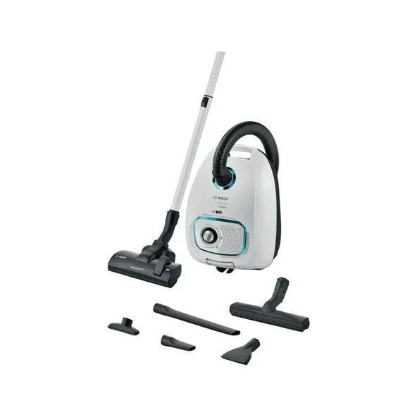 Bosch BGL41HYG2H Serie 4, Toz torbalı Süpürge, ProHygienic, Beyaz ürün görseli 1