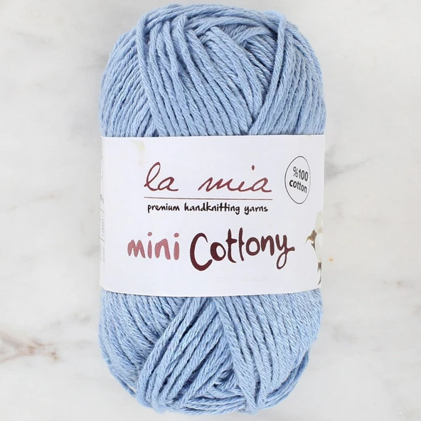 La Mia Mini Cottony 25 gr Mavi Bebek El Örgü İpi - ürün görseli 1