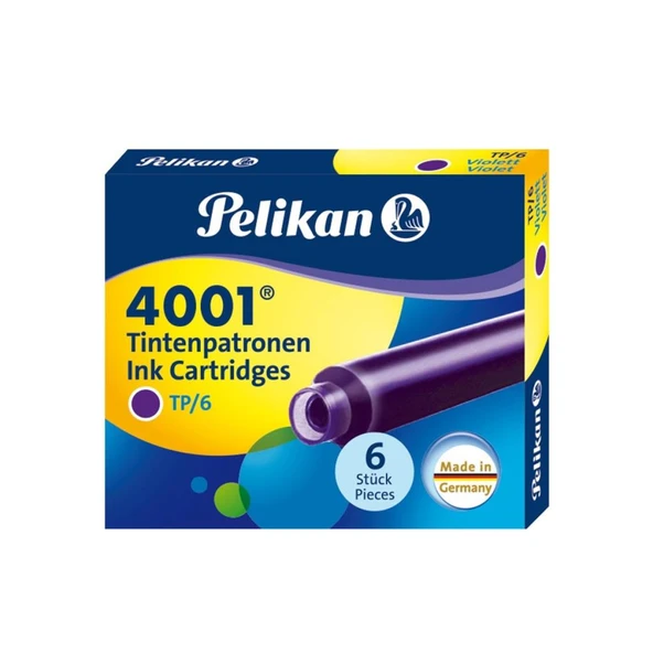 Pelikan Dolma Kalem Kartuşu Küçük Violet Mor 4001 (6 Lı Paket) ürün görseli 1