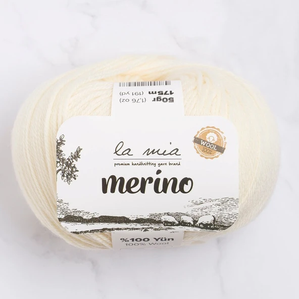 La Mia Merino Krem El Örgü İpi - L081 - 33776 ürün görseli 1