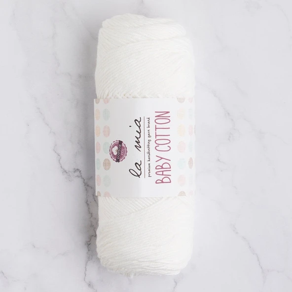 La Mia Baby Cotton Beyaz El Örgü İpi - L001 - 33628 ürün görseli 1