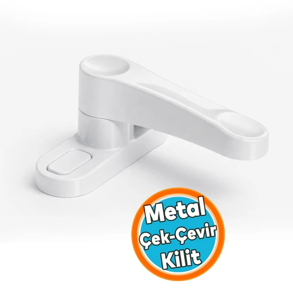 Metal Kapı Pencere Çocuk Emniyet Kilidi Çocuklar İçin Güvenlik Sunan Metal PVC Kilidi (1 Adet) ürün görseli 1