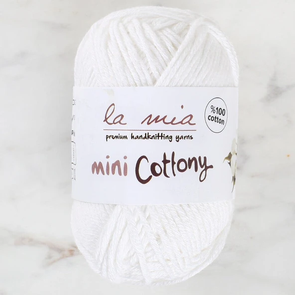La Mia Mini Cottony 25 gr Beyaz Bebek El Örgü İpi ürün görseli 1