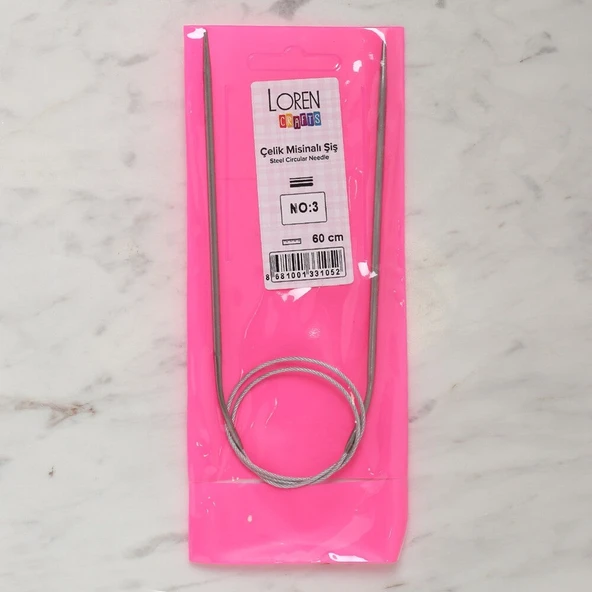LOREN CRAFTS 3 MM ÇELİK MİSİNALI ŞİŞ 60 CM - Resim 4